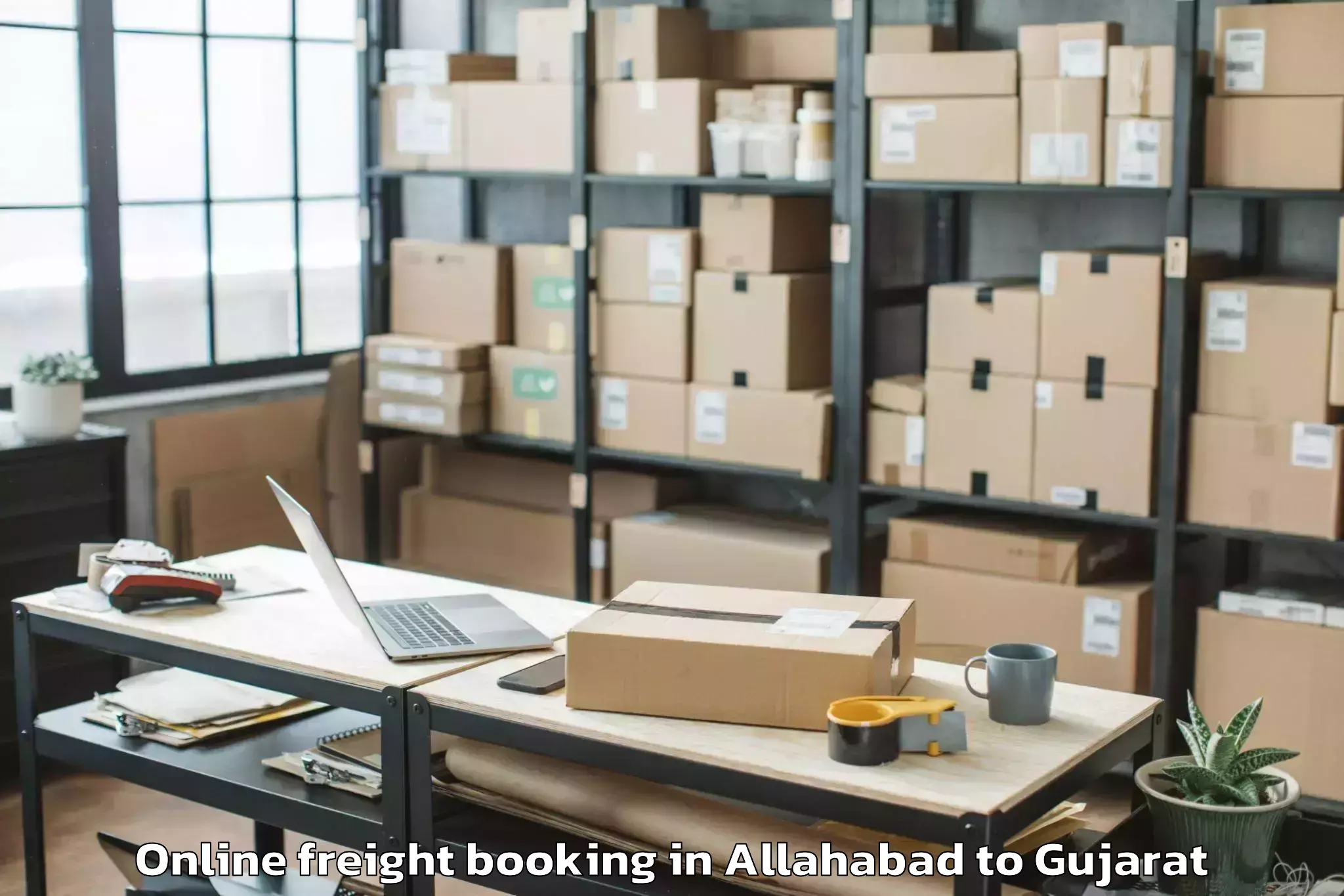 Efficient Allahabad to Porbandar Airport Pbd Online Freight Booking